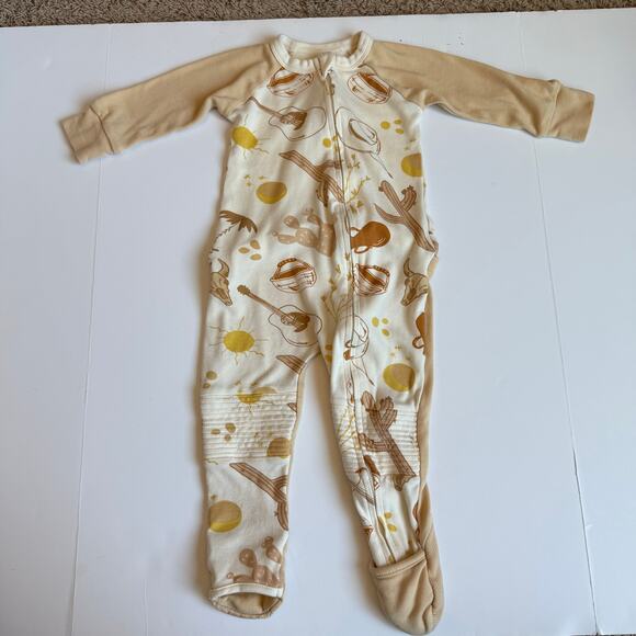 Goumi Zipper Footie Bamboo Organic Cotton Canyon Western Sleeper 12-18 months - Picture 2 of 14